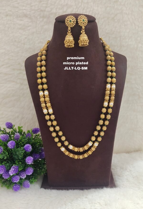 One gram gold Antique beads chains - One gram gold Jewellwery