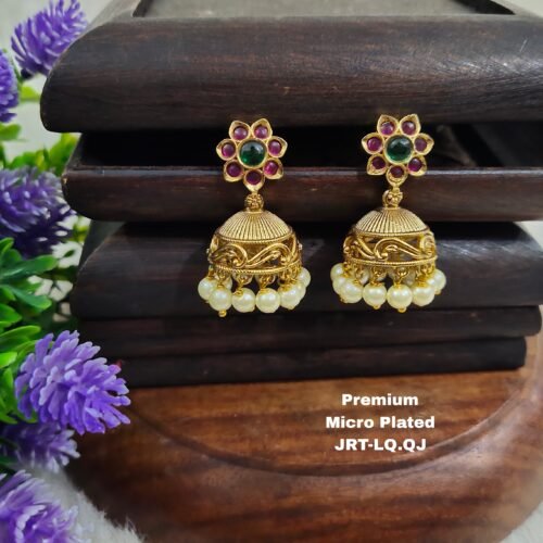 One gram gold Jewellery - One gram gold Earrings -  Jhumka earrings