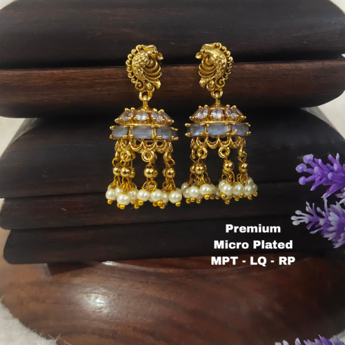 One gram gold Jewellery - One gram gold Earrings -  Jhumka earrings