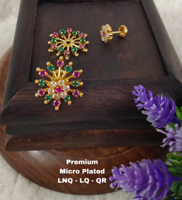 One gram gold Jewellery - One gram gold Earrings - Stud earrings