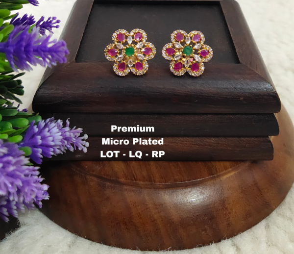 One gram gold earrings - One gram gold Jewellery - Stud earrings