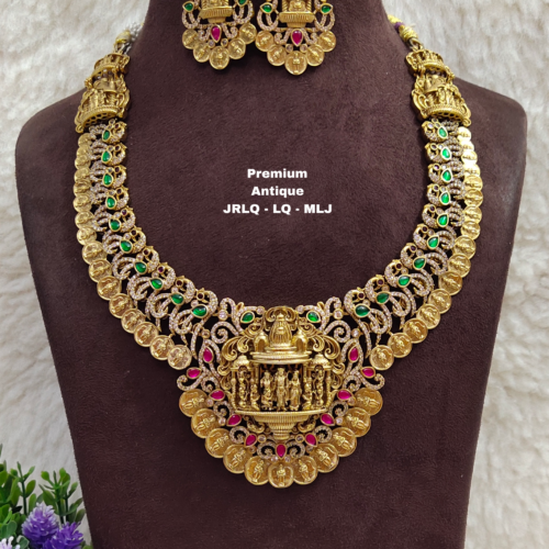 One gram gold Jewellery - South Indian Jewellery - One gram gold Necklaces