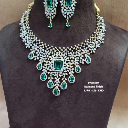 One gram Daimod finish haram… One gram gold Bridal Jewellery