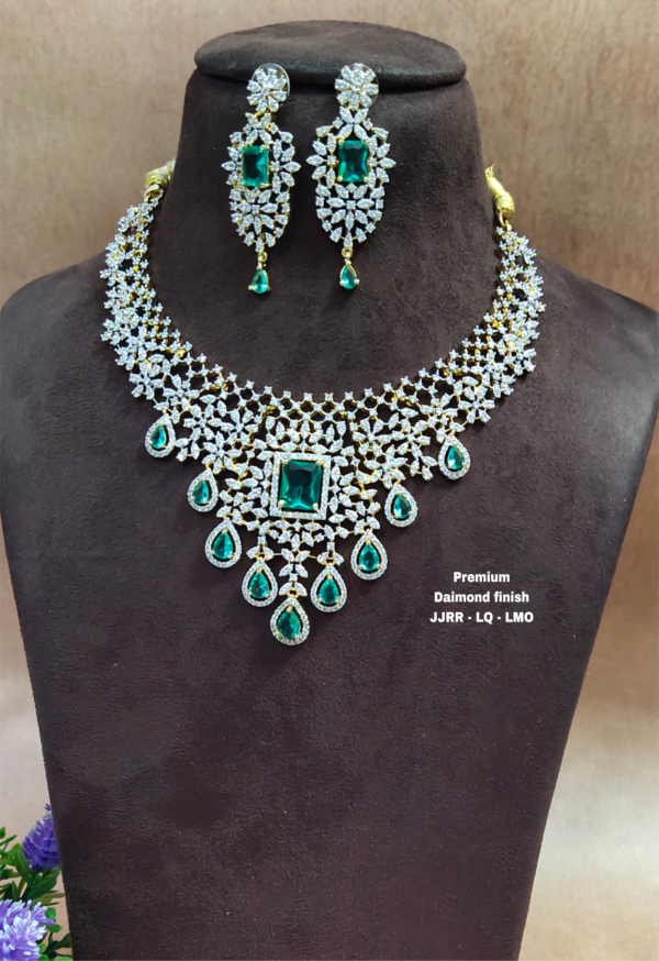 One gram Daimod finish haram… One gram gold Bridal Jewellery