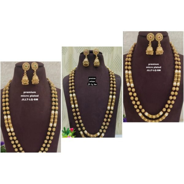 One gram gold Antique beads chains - One gram gold Jewellwery