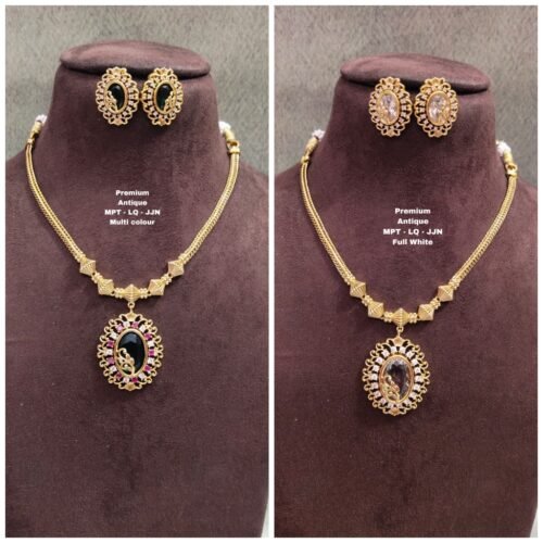 One gram gold Jewellery - South Indian Jewellery - One gram gold Necklaces