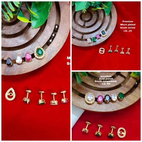 One gram gold Jewellery - One gram gold Earrings - Stud earrings