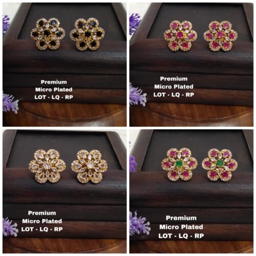 One gram gold earrings - One gram gold Jewellery - Stud earrings