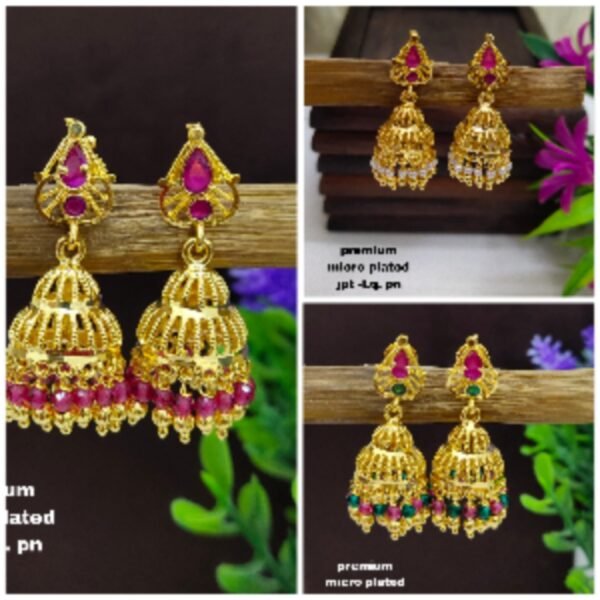 One gram gold Jewellery - One gram gold Earrings - Jhumka earrings