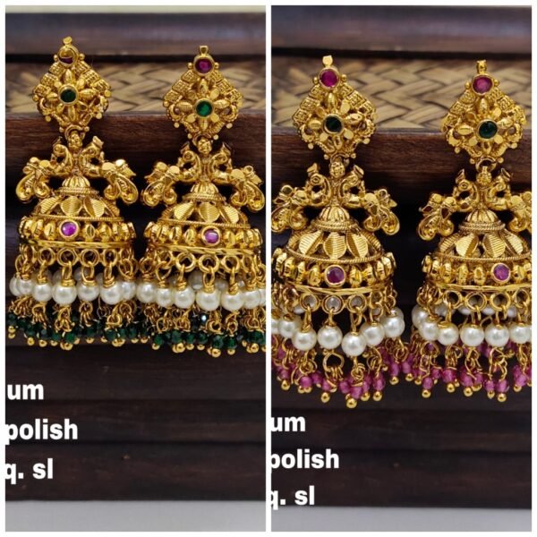 One gram gold Jewellery - One gram gold Earrings - Jhumka earrings