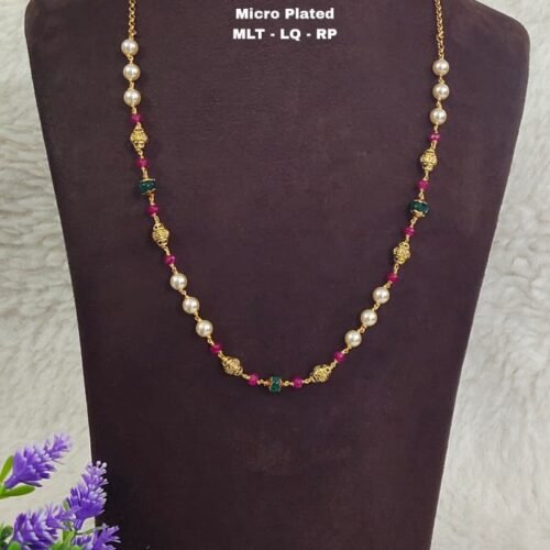 One gram gold  chetan beads chains  one gram gold pearls chains