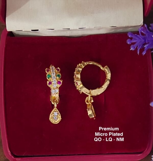 One  gram  gold  Earrings | one  gram gold  jewellery  Hoop  Earrings