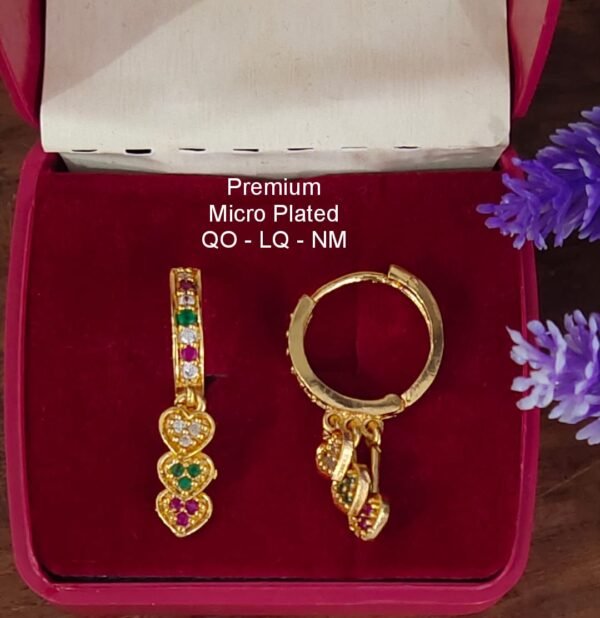 One  gram  gold  Earrings | one  gram gold  jewellery  Hoop  Earrings