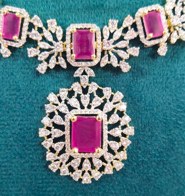 One gram gold Jewellery  | One gram gold Necklace | daimond Finish Necklace