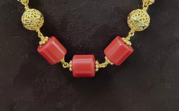 One gram gold Coral Chains | One gram gold Pagadala Chains