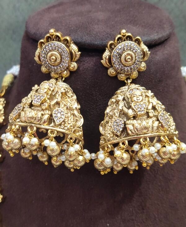 One gram gold Antique Necklace | One gram gold Bridal Necklace