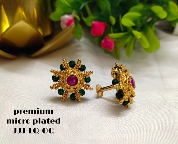 One gram gold  earreengs |one gram gold  jewellerystud earreengs