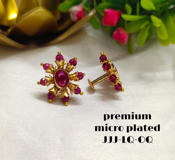 One gram gold  earreengs |one gram gold  jewellerystud earreengs