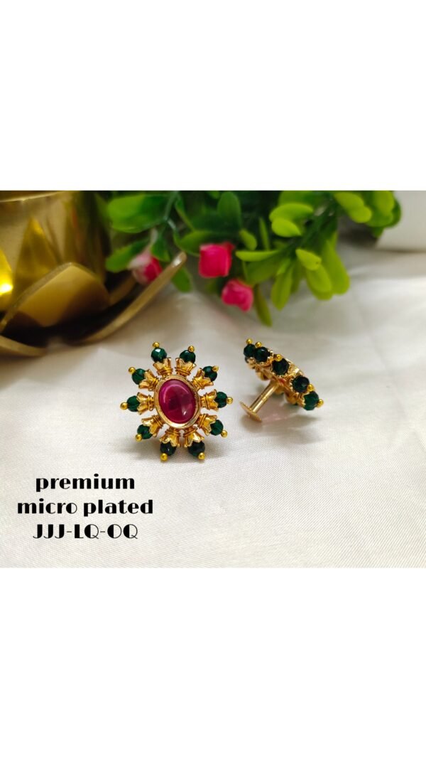 One gram gold  earreengs |one gram gold  jewellerystud earreengs