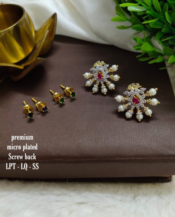 One  gram  gold  Earrings |one gram gold  jewellery  stud Earrings