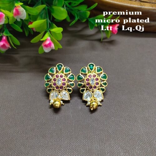 One gram gold  earreengs |one gram gold  jewellerystud earreengs