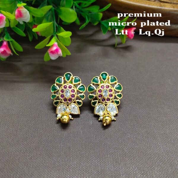One gram gold  earreengs |one gram gold  jewellerystud earreengs