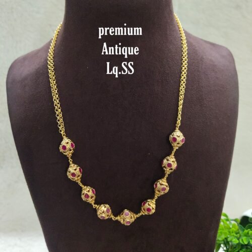 One gram gold antique beads chains