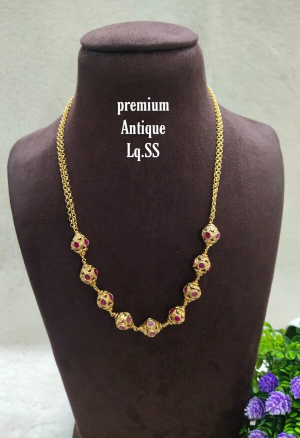 One gram gold antique beads chains