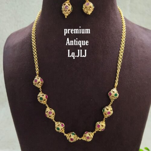 One gram gold antique beads chains