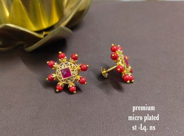 One gram gold  earrings |one gram gold  jewellery |  stud earrings