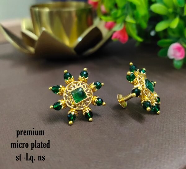 One gram gold  earrings |one gram gold  jewellery |  stud earrings