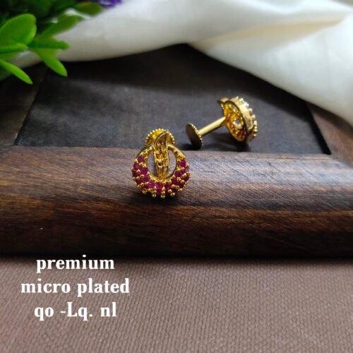 One gram gold Earrings | one gram gold jewellery | Studs Earrings