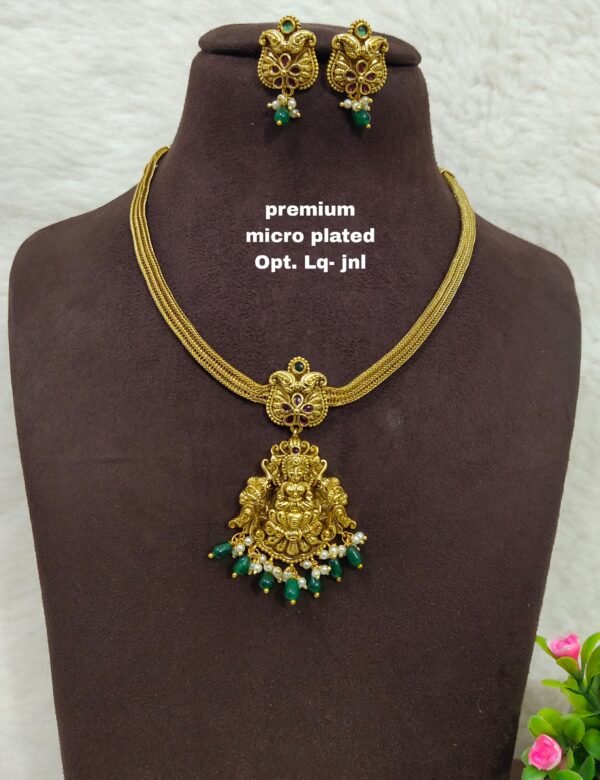 One gram gold Jewellery - South Indian Jewellery - One gram gold Antique Necklaces