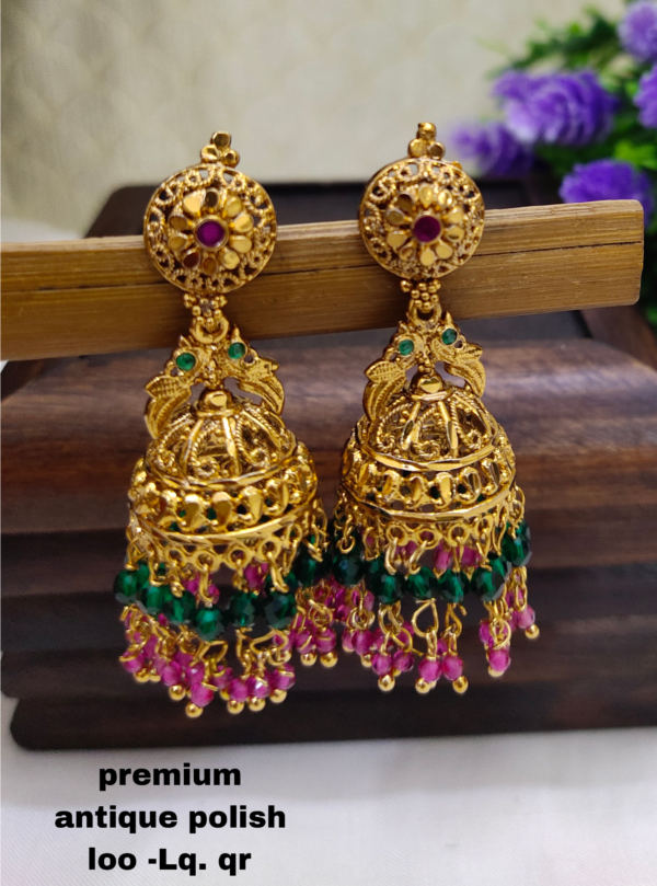 One gram gold Jewellery - One gram gold Earrings - Jhumka earrings