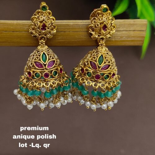 One gram gold Jewellery - One gram gold Earrings - Jhumka earrings