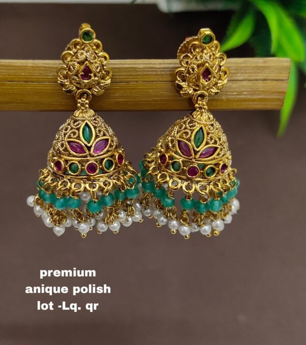 One gram gold Jewellery - One gram gold Earrings - Jhumka earrings