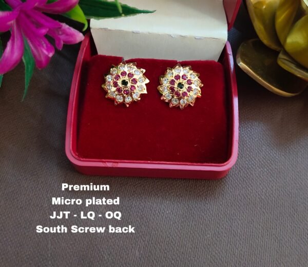 One gram gold  earreengs |one gram gold  jewellerystud earreengs