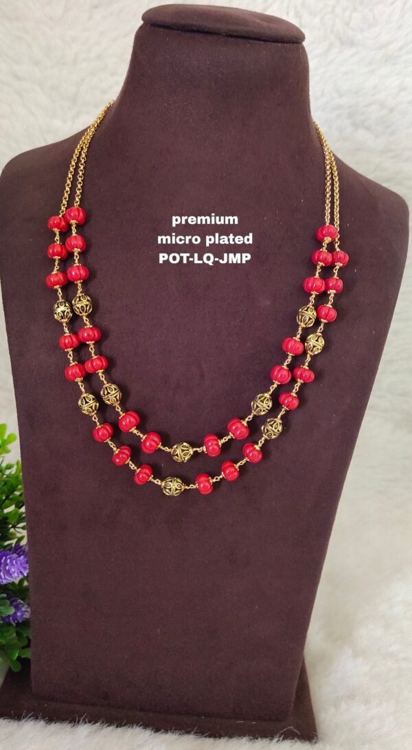 One gram gold Coral Chains | One gram god Pagadala chains