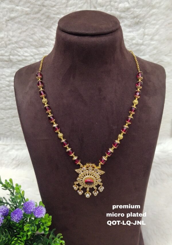 One gram gold Jewellery - South Indian Jewellery - One gram gold Necklaces