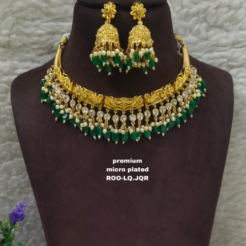 One gram gold Jewellery - South Indian Jewellery - One gram gold Antique Necklaces
