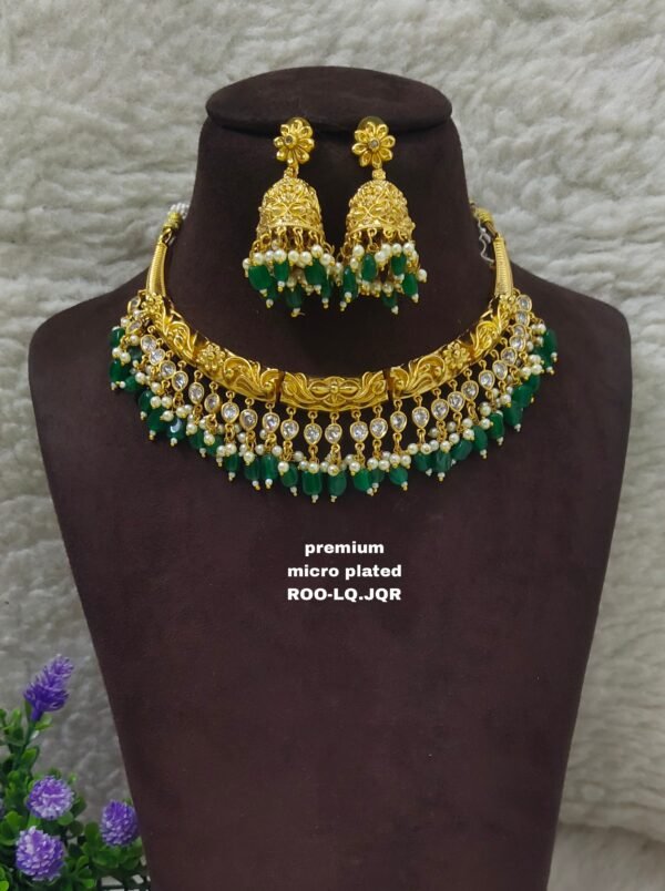One gram gold Jewellery - South Indian Jewellery - One gram gold Antique Necklaces