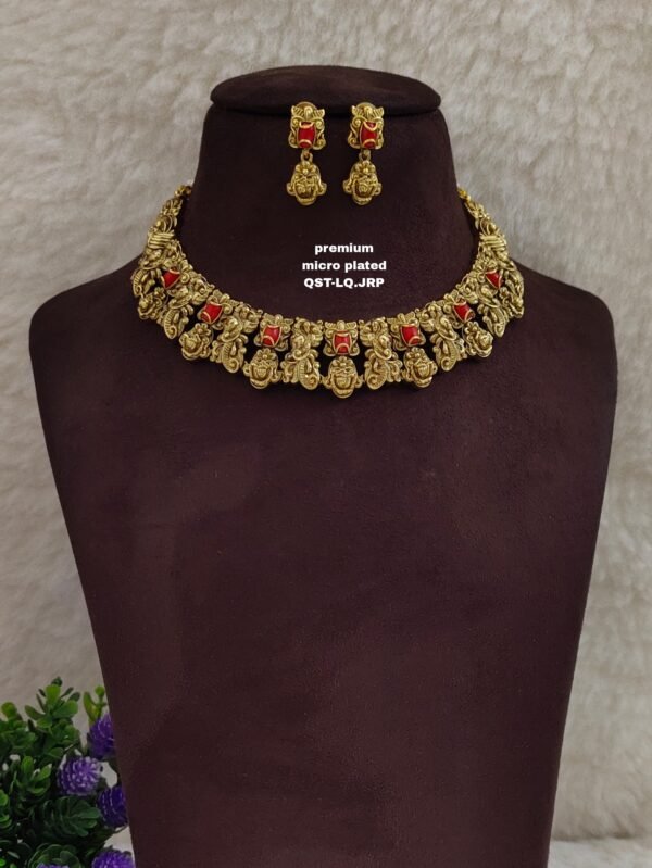One gram gold Jewellery - South Indian Jewellery - One gram gold  Antique Necklaces