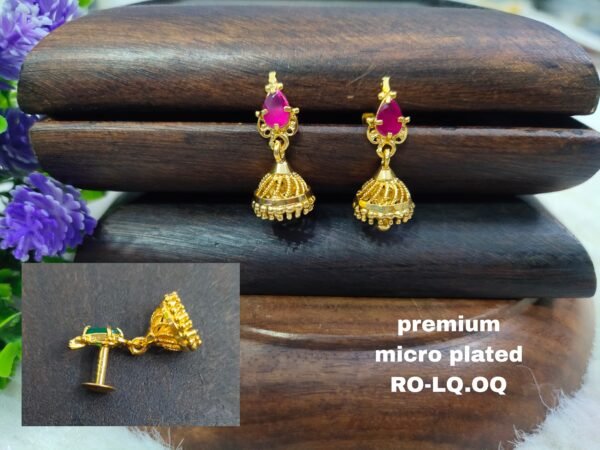 One  gram  gold  Earrings |one  gram gold   jewellery   jhumka   Earrings