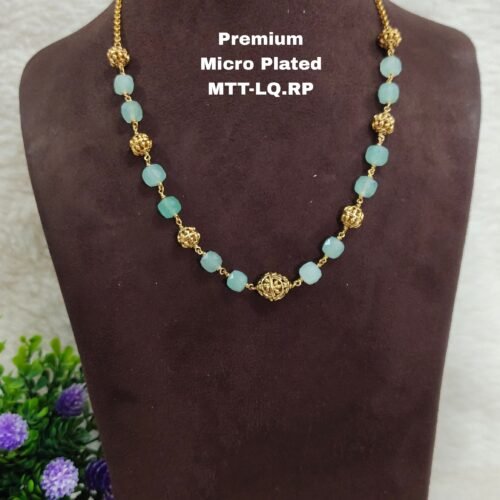 One gram gold  chetan beads chains  one gram gold pearls chains