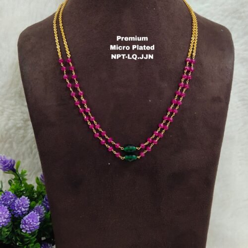 One gram gold  chetan beads chains  one gram gold pearls chains