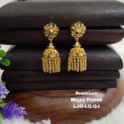 One gram gold Jewellery - One gram gold Earrings - Jhumka earrings.