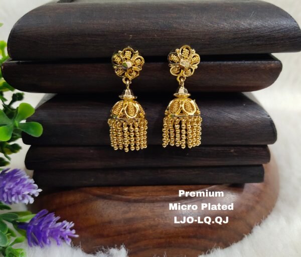 One gram gold Jewellery - One gram gold Earrings - Jhumka earrings.