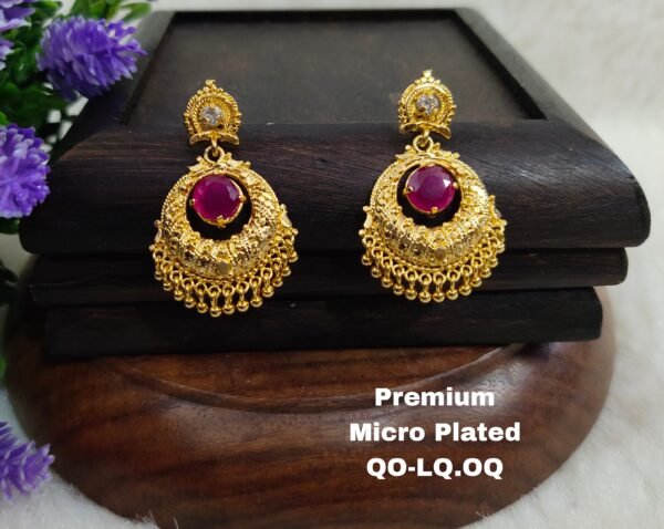 One  gram  gold  Earrings | one  gram  gold   jewellery   Chandbali  Earrings
