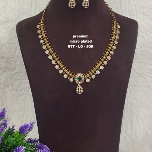One gram gold Jewellery - South Indian Jewellery - One gram gold Antique Necklaces