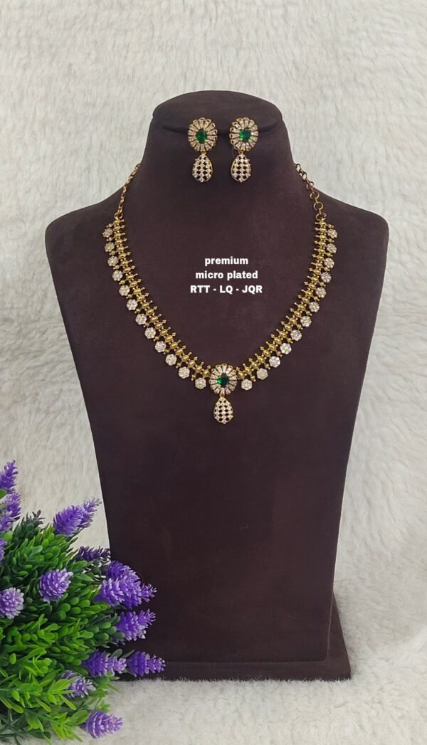 One gram gold Jewellery - South Indian Jewellery - One gram gold Antique Necklaces
